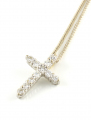 18ct White Gold Diamond Cross and Chain