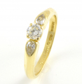 18ct Gold Boodles Diamond Three Stone Ring