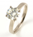 18ct White Gold Diamond Single Stone Ring 