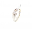 9ct White Gold Diamond Single Stone Signet Ring