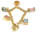 9ct Gold Charm Bracelet with 5x Money Charms
