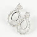 18ct White Gold Diamond Drop Earrings