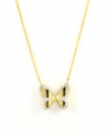 9ct Gold Diamond Butterfly Necklace