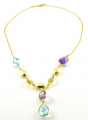 18ct Gold Multi Stone Necklace