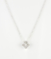 18ct White Gold Diamond Cluster Pendant