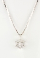 18ct White Gold Diamond Cluster Pendant