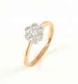 18ct Rose Gold Diamond Cluster Ring