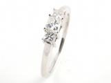 18ct White Gold Three Diamond Ring