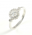 18ct White Gold Diamond Cluster Ring