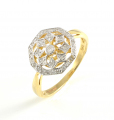 9ct Gold Diamond Plaque Ring