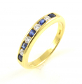 18ct Gold Sapphire and Diamond Eternity Ring