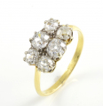 18ct Gold Six Old Cut Diamond Ring