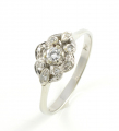 18ct White Gold Diamond Cluster Ring