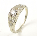 18ct White Gold Diamond Trefoil Cluster Ring