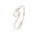 18ct White Gold Diamond Twist Ring