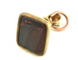 15ct Gold Bloodstone Fob