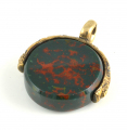 9ct Gold Bloodstone Spinning Fob
