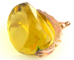 9ct Gold Citrine Spinning Fob