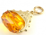 9ct Gold Citrine Spinning Fob